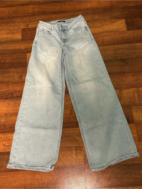 Oneso Denim - Oneso Womens Light Wash Wide Leg Jeans Mid Rise 27” Waist Cotton Blend